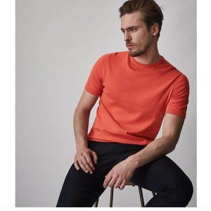 Reiss Carlton Cotton Knit Short Sleeve Shirt Size S